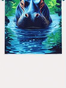 Summer Men's Digital Print Fresh And Natural Hippo Jungle Pattern, Summer Fashion Short Sleeve T-Shirt, Casual Comfortable Versatile Men's Clothing - Mixed Colors - View 7