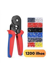 3-In-1 Crimping Tool For Electrical Use - Strips, Crimps, And Presses Tubular Eyelets Safely (Kit With 1200 Terminals) - 剝線鉗 - 查看 2