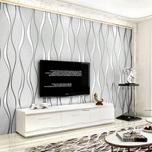 1 Roll Classic Shape And Striped Pattern Wallpaper, For Bedroom, Living Room, Home Decor, Dining Room, Hotel Renovation, Random Matching - Grey - View 2