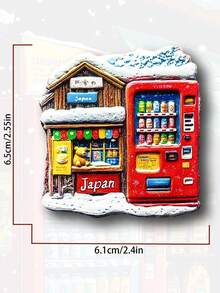 1个3D樱花和首尔城市冰箱贴，家居装饰磁性冰箱贴 - 彩色 - 查看 6