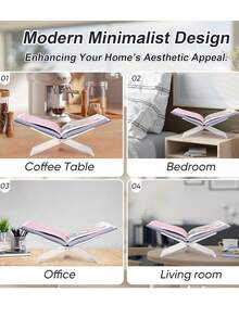 1 kệ sách acrylic (Vui lòng tháo lớp màng bảo vệ trước khi sử dụng), giá đựng công thức nấu ăn nhà bếp, kệ sách hình chữ X trong suốt, giá trưng bày để bàn, khay đựng tạp chí và sách, đồ trang trí bàn làm việc sáng tạo, giá trưng bày sách giáo khoa và album hình chữ X. - Nhiều màu - Xem 7