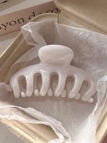 2个/1个女士白色和粉色轻质塑料发夹，时尚百搭高端优雅简约纯色发爪，适合日常外出、休闲、派对、通勤、海滩、度假、扎马尾辫、盘发、洗脸、化妆等场合，是女性优雅发饰的理想配饰。 - 彩色 - 查看 6