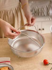 1pc Thick 304 Stainless Steel Steamer Rack, Even Heat Distribution With Holes, For Steaming Buns, Dumplings