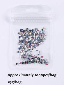 1 Pacote Mini Decorações de Unhas com Strass, Inclui Designs de Coração, Borboleta, Estrela, Flor e Strass Coloridos, Acessórios Charmosos de Salão de Beleza Y2K, Suprimentos de Arte de Unhas DIY, Gemas de Unhas - Multicolorido - Visão 11