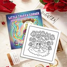 GDTME 1 Livro de Colorir para Adultos com Aventuras Fantásticas de Animais, Inclui Histórias de Aventuras Fofas e Interessantes, Colorir Relaxante, 24 Páginas Grossas, Ideal como Material Escolar, Material de Escritório, Presente de Dia dos Namorados e Páscoa. - Multicolorido - Ver 4