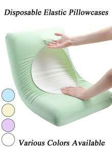 Soft Disposable Travel Pillow Cover, Stain-Resistant Fabric, Washable, Suitable For Hotel, Business Travel, Outdoor Camping - Solid Color - Multicolor - View 19