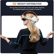 [Comfortable & Stable] Meta/Oculus Meta Quest 3S/Quest 3/Quest 2 VR Headset - Adjustable Headband And Ergonomic Design, Comfortable And Stable, Compatible With All Quest Content, No Electronic Components/Circuits, Easy Setup, Better Wearing Experience, Suitable For Meta/Oculus Quest - White - View 6