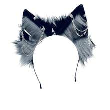 Cat Cosplay Ears Cat Ears Headbands Clips Accessories Punk Gothic Cross EK12-EK28 - PunkGothicCrossGrayEk12 - 查看 2