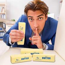 6PCS Butter Squeeze Soft Slow Rise Butter Sticks Squeeze Stress Relief Realistic Food Fidget Toys For Decompression Anxiety Relaxation - Multicolor - View 5