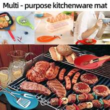 1pc/2pcs Spoon Rest, Easy To Clean Silicone Kitchen Utensil Mat, Silicone Spoon Holder, Restaurant Spoon Rack (This Product Is Made Of Relatively Soft Silicone Material. The Weight Bearing Capacity Is Relatively Limited, It Is Recommended To Confirm The Size And Hardness Based On The Actual Usage Scenario Before Purchasing To Avoid Affecting The User Experience Due To Material Characteristics.) - Multicolor - View 11