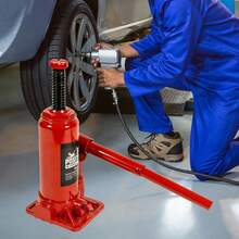 Gato Hidráulico Tipo Botella 4 Toneladas Rojo -Elevador para Autos y Camionetas - Rojo - Ver 5