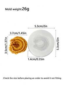 1pc Cookie Waffle Silicone Mold - Heat-Resistant For Candle/Soap/Jewelry Pendant Valentine's Day/Birthday/Wedding Season Craft - White - View 13