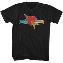 Heart And Banner Black T-Shirt - Black - View 1