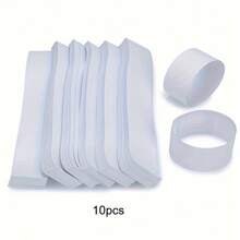 10条/50条/100条装白色通用钞票捆扎带，适用于银行、超市和金融机构，方便存放钞票。