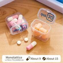 1pc Portable 31-Day Deluxe Pill Organizer - Transparent Compartment Lids, Weekly Labels And Removable Compartments - Ideal For Home, Travel, Holidays And Birthdays, Perfect Gift - Travel Pill Case, Pill Box, Handbag Pill Holder - Multicolor - View 6