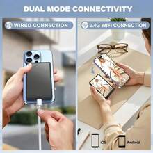 Tangle-Free Live Streaming Equipment Magnetic Vlog Selfie Monitor High Definition Display Rechargeable 3.6V Dual Power (Battery/USB) Compatible With IOS And Android Phones With Remote Control Wireless Rear Camera Monitor Suitable For Live Streaming Content Creation Selfie Video Recording Camera Mother's Day Birthday - Multicolor - View 8