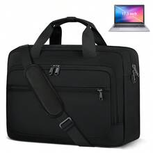 Large Capacity Multi Compartment Casual Travel Laptop Briefcase Bag - 黑色 - 查看 8