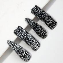 Bộ 4 kẹp tóc nữ đính đá nhiều màu sắc, thích hợp sử dụng hàng ngày và trong các dịp lễ, phụ kiện đội đầu, dự tiệc, phụ kiện tóc cho nữ, kẹp càng cua, kẹp tóc cài, kẹp tóc. - Nhiều màu - Xem 4