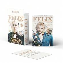 K-POP SKZ Yongbok、Lix、Fixy 60张LOMO卡片+32张贴纸，盒装高清照片卡，专辑，演唱会周边，粉丝周边，小礼物，收藏品，圣诞节，情人节礼物 - 滅鬼隊 - 查看 6