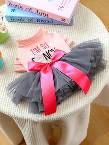 PETCIRCLE 1 bộ quần áo thú cưng ngày Valentine, trang phục cho chó mèo, váy ngoài trời phong cách thường ngày dễ thương lãng mạn cho chó nhỏ, chó con, chó poodle, chó gấu bông, váy voan cưới thời trang. - Nhiều màu - Xem 6