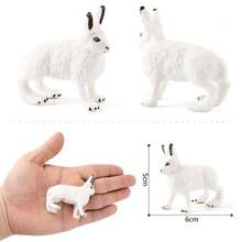 10件/11件/18件/20件/26件套北极动物世界模型套装，逼真的企鹅、北极熊、海象、白鲸模型，儿童动物玩具，适合男孩女孩，益智生日礼物 - 白色 - 查看 10