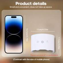 1 pieza Luz LED de sensor de movimiento para escalones, control táctil, luz LED recargable de 3 colores para escalones, luz de pared magnética, luz de pared con batería recargable USB con brillo ajustable, luz de pared LED inalámbrica para escalones, dormitorios, pasillos (1500mAh) - USB - Ver 3