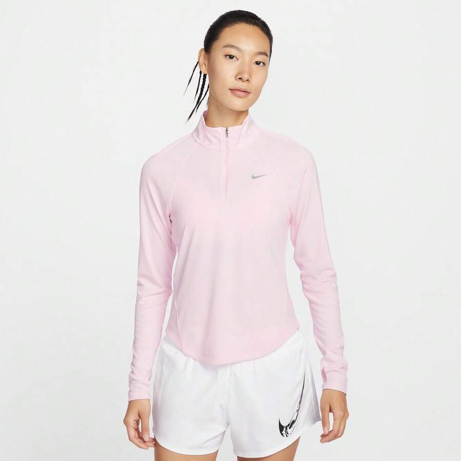 耐克女子Tempo Swish连帽Polo衫，针织领，长袖，款式：THV2843-663 - 粉色 - 查看 1