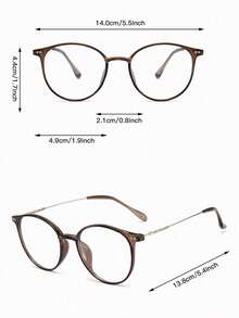 1pc Fashion Women's Eyeglasses, Unique European Style Glasses Suitable For Reading - Multicolor - View 5