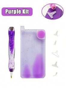 5D DIY Handmade Diamond Painting Art Accessories, Gradient Two-Color Diamond Painting Dot Diamond Pen And Tray, Multifunctional Replacement Pen Tip, Gift For Diamond Painting Art Beginners And Enthusiasts - Multicolor - View 4