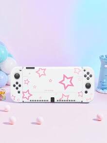 1 pieza Funda protectora con diseño de estrella y letra para Nintendo Switch 2025, Switch OLED, Switch NS, compatible con Switch Lite, gran regalo para el Día de San Valentín - Multicolor - Ver 3