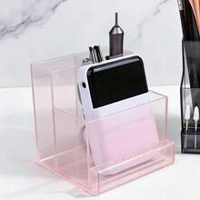 1PC Nail Drill Bits Holder Display Clear Nail Display Box Transparent Makeup Organizer Nail Manicure Tools Acrylic Nail Display - Pink - View 5