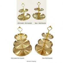 1pc Elegant Stainless Steel Cake Stand - Polished Metal, Ideal For Displaying Desserts And Fruits, Perfect For Weddings, Birthdays, Home Decor, Kitchen And Christmas Gifts