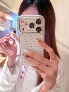 波点全屏黑色圆点手机壳，兼容苹果17 Pro Max、16/15、14/13/12/11英寸手机，电镀工艺，保护套 - 黑波點 - 查看 6