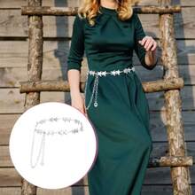 Silver Star Chain Belt Metal Star Belt Chain For Women Punk Y2k Chains Belts For Dresses Jeans Stars Waist Chains For Dress And Pants - như hình ảnh - Xem 4