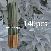 20/50/100/200支装白鼠尾草熏香棒，薰衣草香薰棒，8.66英寸长，适用于瑜伽和冥想，净化心灵，消除负能量 - 鼠尾草 - 查看 9