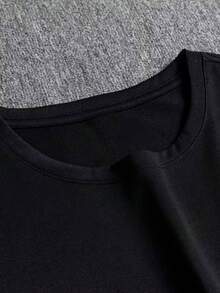 Set Of 5 Basic Plain Colored T-Shirts, 100% Cotton, 30.1 Yarn, Men's/Unisex, Breathable, Reinforced Seams, Immediate Shipping!! - 黑-白-米色-灰色-海軍藍 - 查看 8