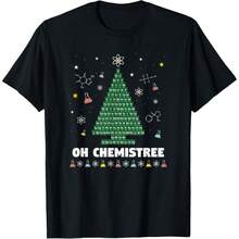 Fun Chemistry Winter Designs OH CHEMISTREE Periodic Table Elements Christmas Tree T-Shirt - Schwarz - Übersicht 1