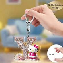 26pcs Fashionable Cartoon Cat Acrylic English Alphabet Pendant, Suitable For Bag Charm, Keychain, Holiday Gifts, Birthday Gifts, Reward Points Redemption Gifts, Business Gifts, Promotional Gifts, Conference Gifts, Welfare Gifts, Festival Gifts, Awards Commemoration, Public Relations Gifts, Etc. - Multicolor - View 25