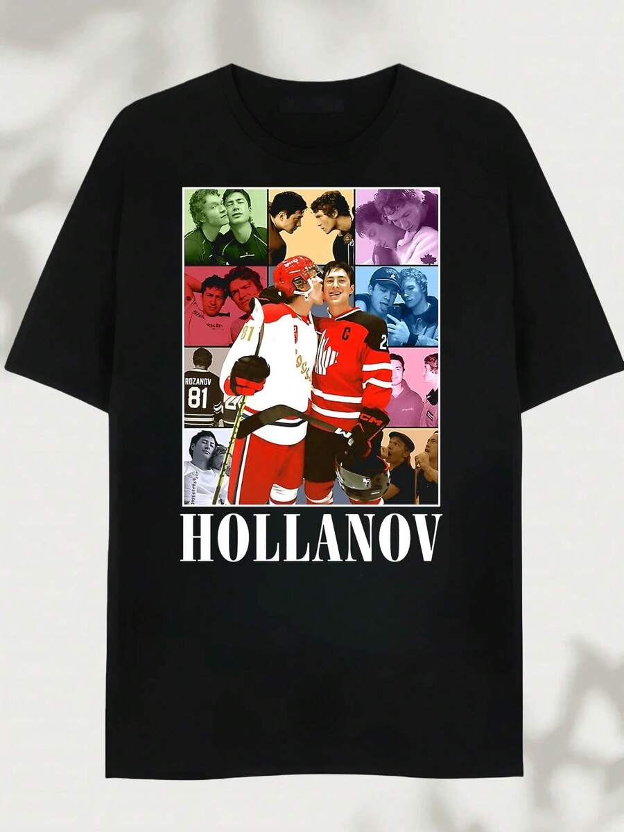 Heated Rivalry Characters Shirt - Black - View 1