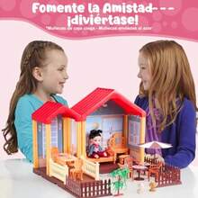 Casas De Muñecas Juguetes para Niñas Dollhouse Accesorios para Muñecas Juegos de rol Gatitos y Perritos con jardín Niñas Regalos con Tocador DIY*Muñecas de caja ciega - Muñecas enviadas al azar - 223219791 - Ver 7