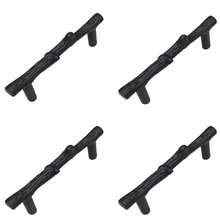 Jinyuanchao 3 Inch Hole Center Black Twig Cabinet Pulls, Alloy Rustic Branch Drawer Pulls And Handles For Dresser Cupboard Closet Kitchen Hardware, 4 Pack - 黑色 - 查看 1