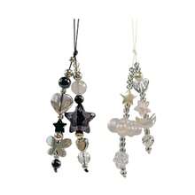 1-4PCS Cute Phone Charms Aesthetic Y2K Cell Phone Charms Strap Strawberry Butterfly Star PhoneCharm Y2K Accessories For Bag Keychain  Camera Pendants Decor - 2x白雲星 - 查看 1