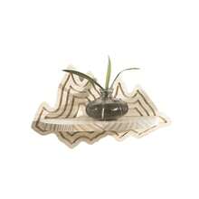 Estante flotante de madera para pared, creativo, con forma de montaña, para plantas, libros y mucho más. - Blanco - Ver 5