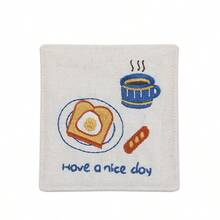 1pc Embroidered Coaster Couple Birthday Gift Home Decor Pendant Self Embroidered Coffee Coaster - Multicolor - View 13