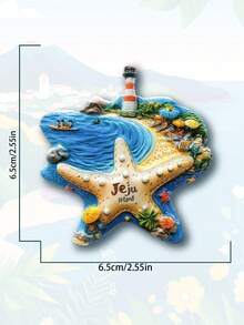 1个3D樱花和首尔城市冰箱贴，家居装饰磁性冰箱贴 - 彩色 - 查看 8