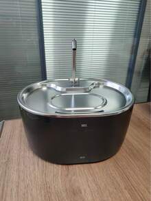 108oz/3.2L Automatic Cat Water Fountain, Stainless Steel Circulating Flowing Water Cat Drinking Bowl, Dog Water Bowl, Pet Water Dispenser, Suitable For Medium & Small Cats And Dogs, USB Powered, No Adapter Included - 3.2L - View 15