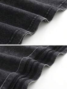 Washed T-Shirt Men | Retro Anime Graphic | 90s Oversized Short Sleeve - 黑色 - 查看 3