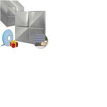 Panel 3D de PVC para muros / 10pz de 50 x 50 cm cubre 2.5 m2 / Panel decorativo para pared con material de instalacion (S040 PLATINO) - s040 platino - Ver 8