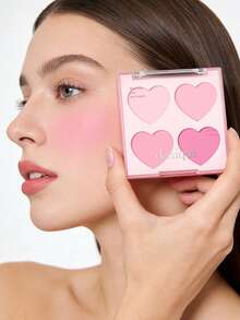 Dasique 4-Color Matte Blush Palette, High Color Payoff, Long-Lasting, Natural Glow, Lightweight & Breathable, Vegan Formula, Fashionable Makeup Brand, Christmas Holiday Essential - #14 Trái tim tình yêu - Xem 3