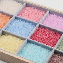 100颗彩色扁平圆形带孔玻璃珠,用于珠宝制作DIY串珠,例如手链、耳环、配饰,水晶DIY散珠 - 6mm扁球玻璃珠100pcs - 查看 4